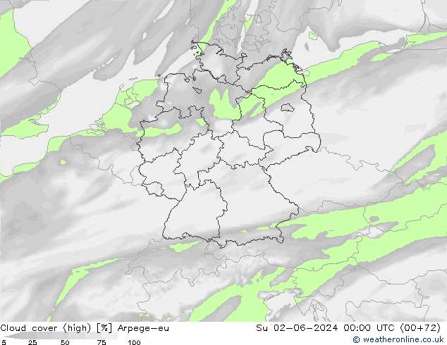 Nubes altas Arpege-eu dom 02.06.2024 00 UTC