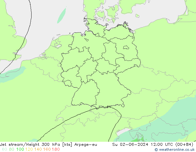 Corriente en chorro Arpege-eu dom 02.06.2024 12 UTC