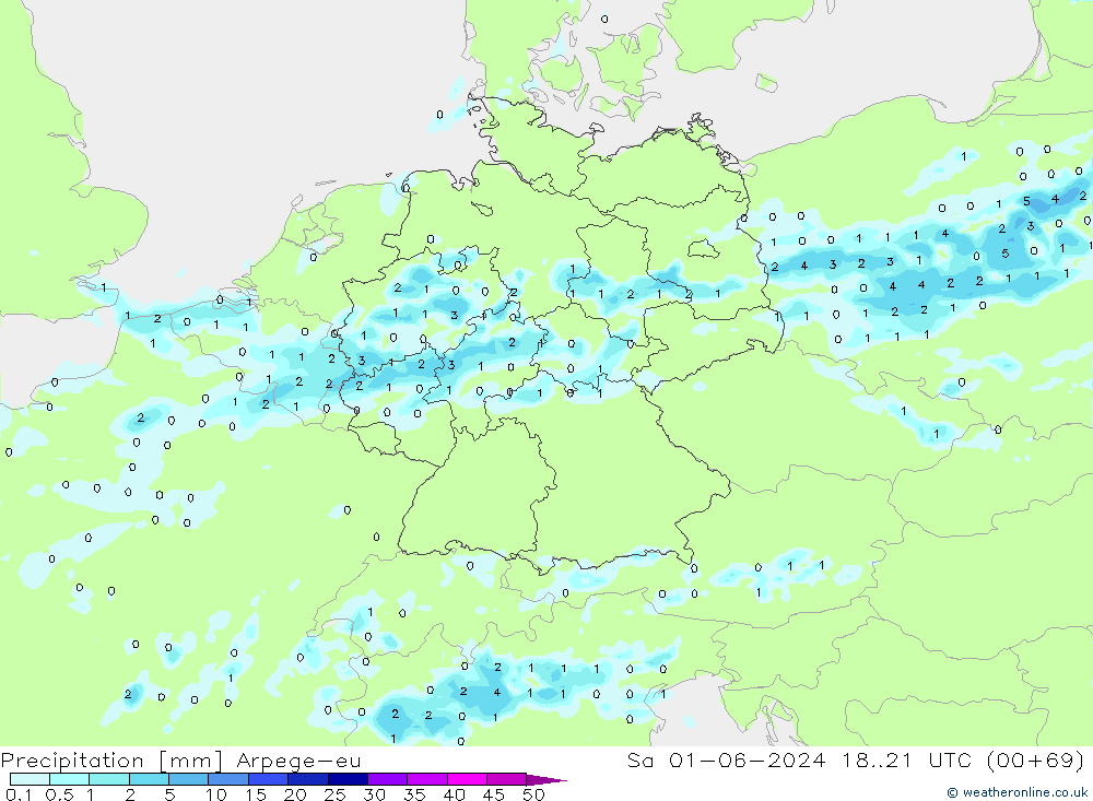 Precipitación Arpege-eu sáb 01.06.2024 21 UTC