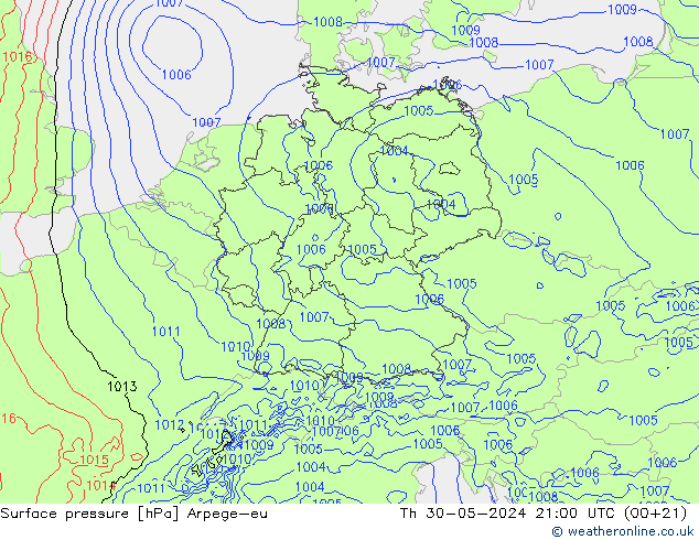 pression de l'air Arpege-eu jeu 30.05.2024 21 UTC