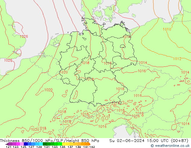 Thck 850-1000 hPa Arpege-eu Su 02.06.2024 15 UTC