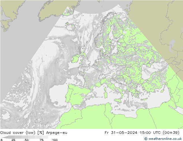 Bulutlar (düşük) Arpege-eu Cu 31.05.2024 15 UTC