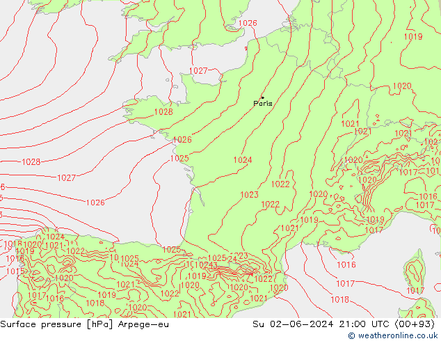 ciśnienie Arpege-eu nie. 02.06.2024 21 UTC