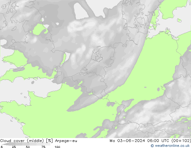 Bewolking (Middelb.) Arpege-eu ma 03.06.2024 06 UTC