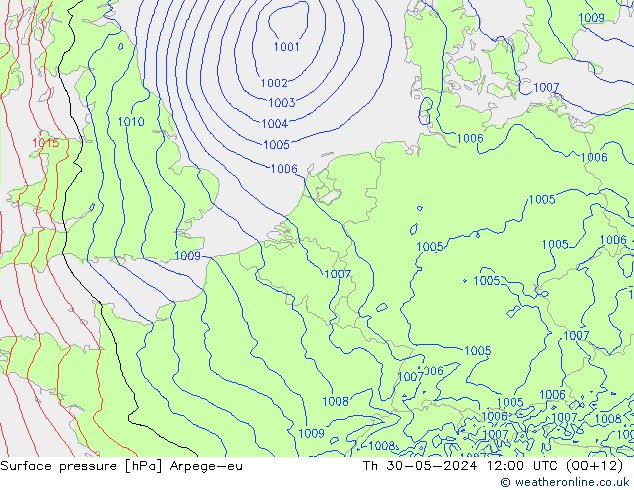 Yer basıncı Arpege-eu Per 30.05.2024 12 UTC