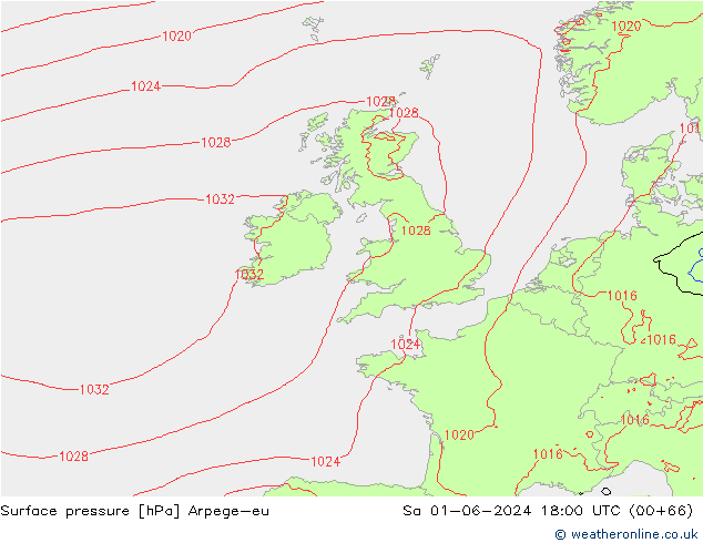 pression de l'air Arpege-eu sam 01.06.2024 18 UTC