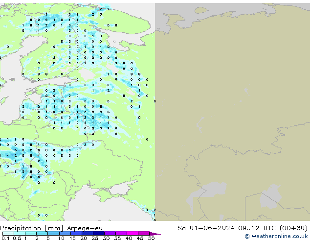Yağış Arpege-eu Cts 01.06.2024 12 UTC