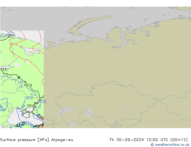 ciśnienie Arpege-eu czw. 30.05.2024 12 UTC