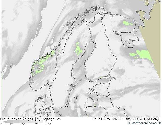 vysoký oblak Arpege-eu Pá 31.05.2024 15 UTC
