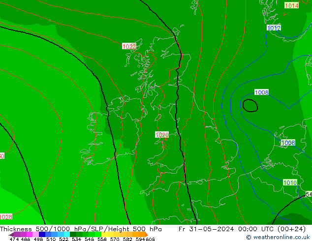 Thck 500-1000hPa Arpege-eu Pá 31.05.2024 00 UTC