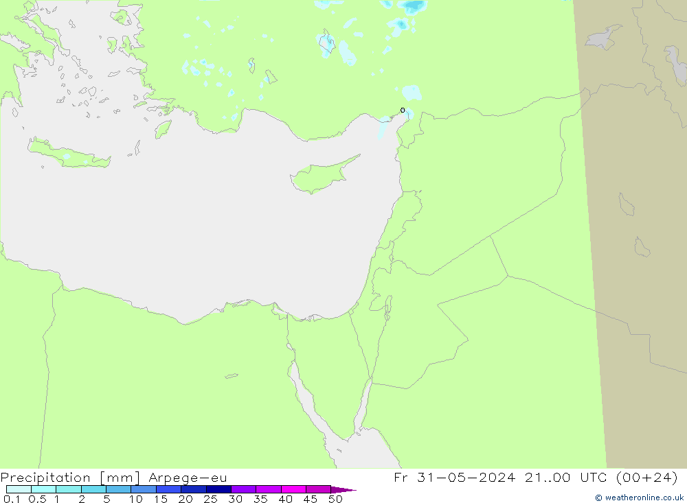 Precipitación Arpege-eu vie 31.05.2024 00 UTC