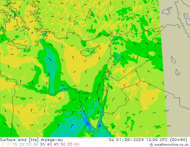 Rüzgar 10 m Arpege-eu Cts 01.06.2024 12 UTC