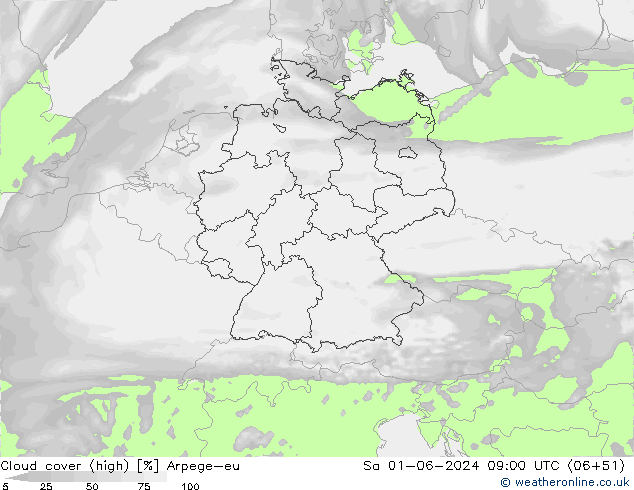 Bulutlar (yüksek) Arpege-eu Cts 01.06.2024 09 UTC