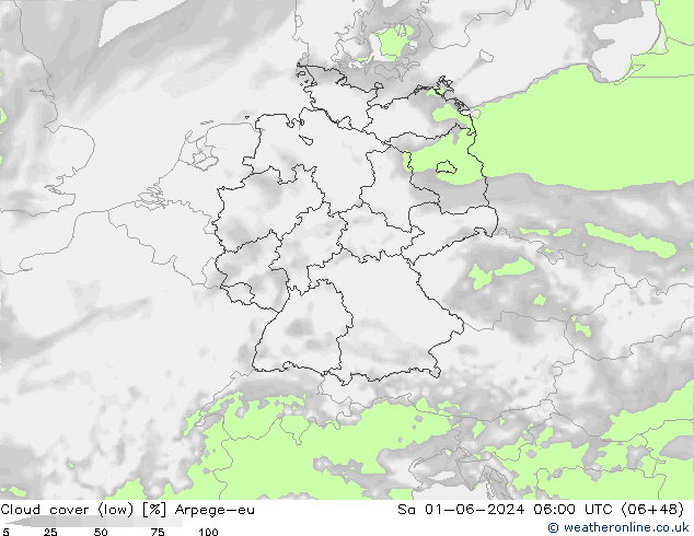 Nuages (bas) Arpege-eu sam 01.06.2024 06 UTC