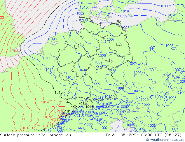 ciśnienie Arpege-eu pt. 31.05.2024 09 UTC