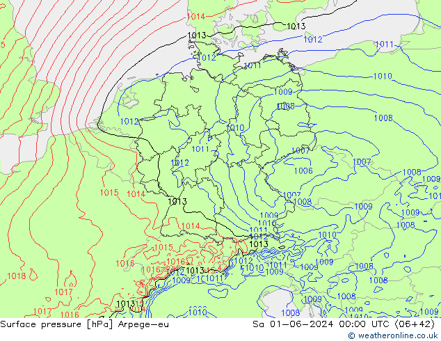 Bodendruck Arpege-eu Sa 01.06.2024 00 UTC