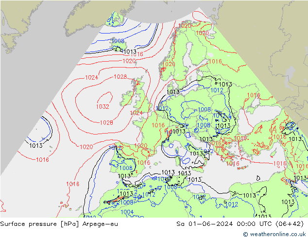 pression de l'air Arpege-eu sam 01.06.2024 00 UTC