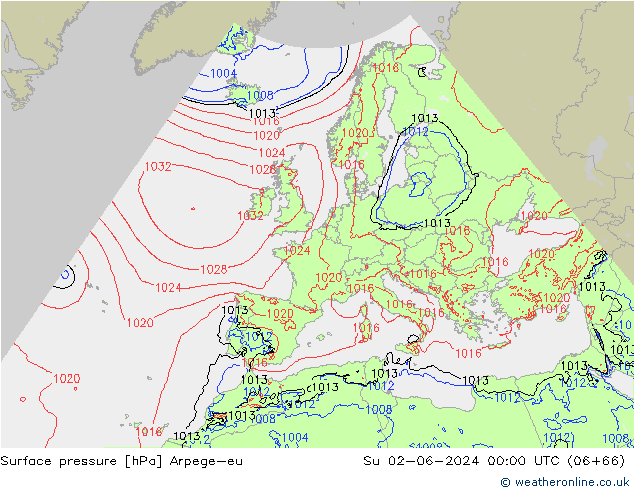 ciśnienie Arpege-eu nie. 02.06.2024 00 UTC