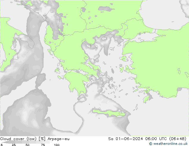 Bulutlar (düşük) Arpege-eu Cts 01.06.2024 06 UTC