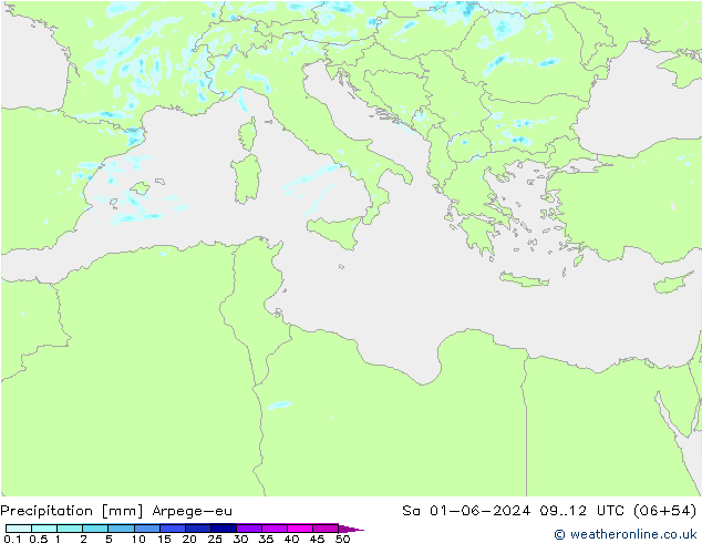 Neerslag Arpege-eu za 01.06.2024 12 UTC