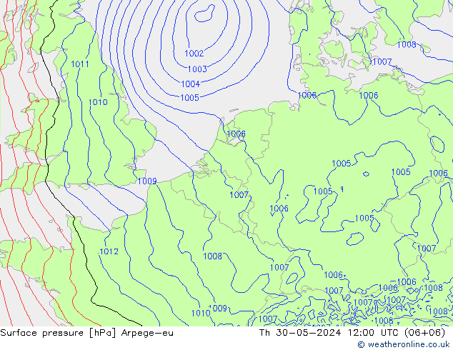 ciśnienie Arpege-eu czw. 30.05.2024 12 UTC