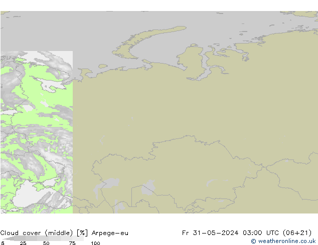 Bewolking (Middelb.) Arpege-eu vr 31.05.2024 03 UTC