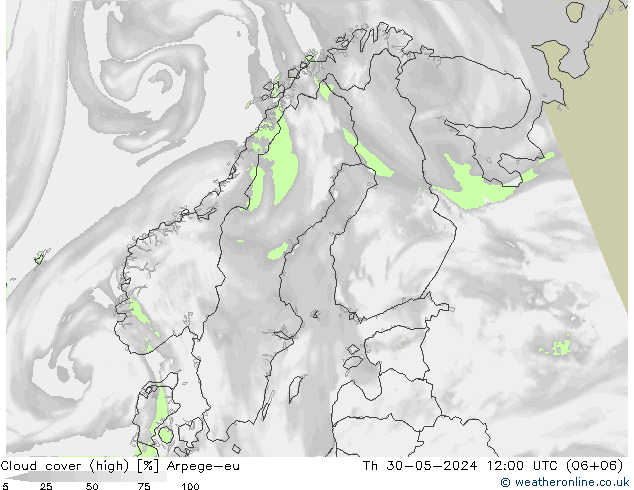 Bulutlar (yüksek) Arpege-eu Per 30.05.2024 12 UTC