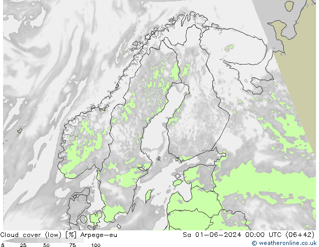 облака (низкий) Arpege-eu сб 01.06.2024 00 UTC