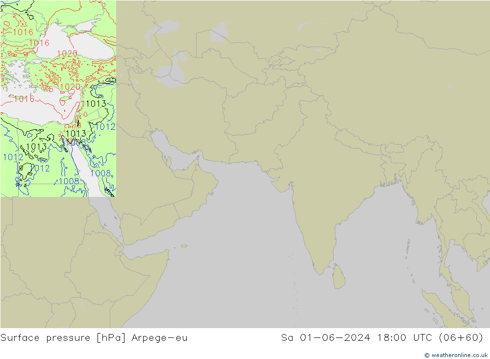 Yer basıncı Arpege-eu Cts 01.06.2024 18 UTC