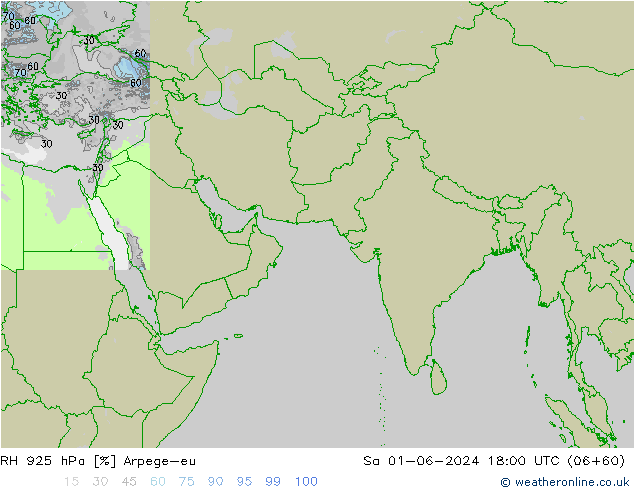 925 hPa Nispi Nem Arpege-eu Cts 01.06.2024 18 UTC