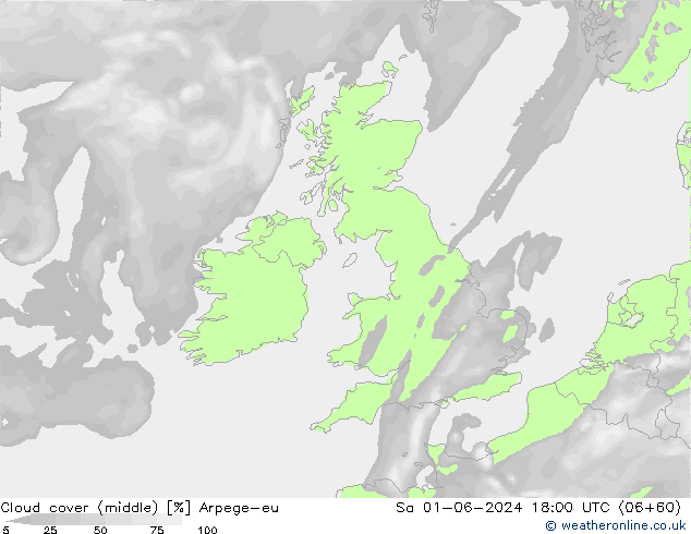 Nuages (moyen) Arpege-eu sam 01.06.2024 18 UTC