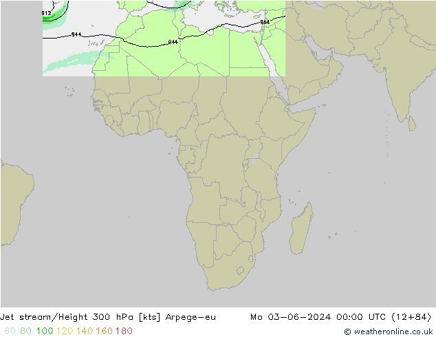 Jet stream Arpege-eu Seg 03.06.2024 00 UTC