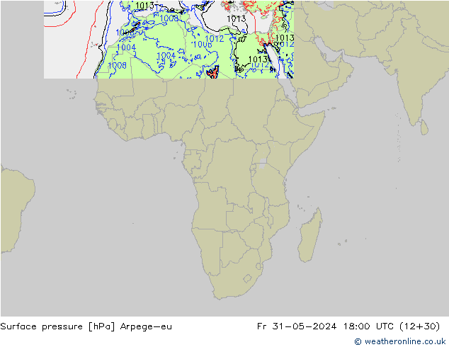 Yer basıncı Arpege-eu Cu 31.05.2024 18 UTC