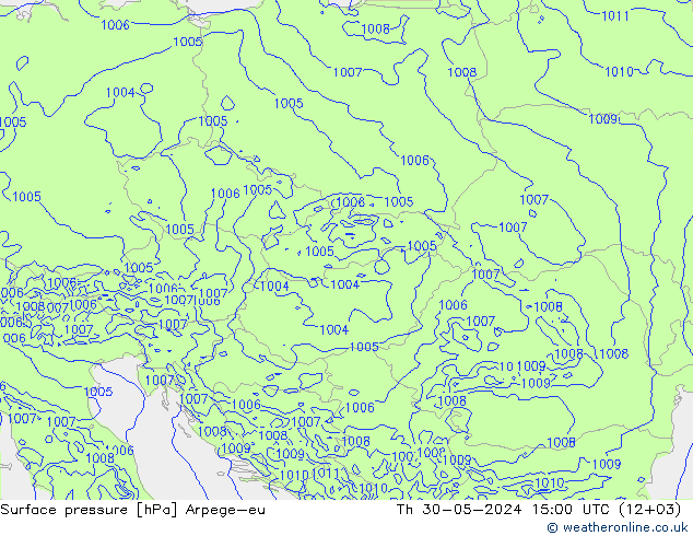 ciśnienie Arpege-eu czw. 30.05.2024 15 UTC