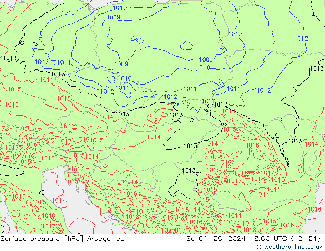 Luchtdruk (Grond) Arpege-eu za 01.06.2024 18 UTC