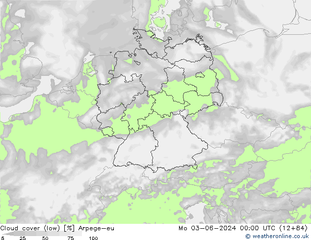 Bulutlar (düşük) Arpege-eu Pzt 03.06.2024 00 UTC