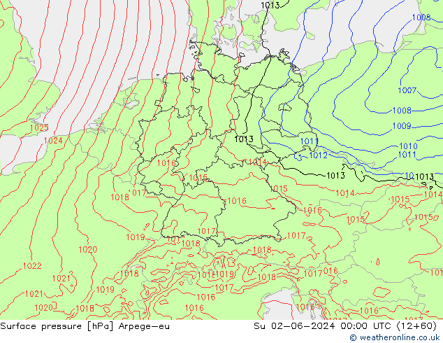 ciśnienie Arpege-eu nie. 02.06.2024 00 UTC