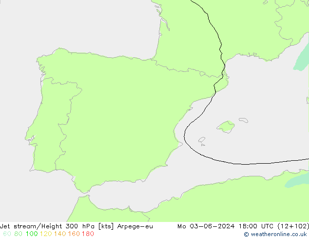 Prąd strumieniowy Arpege-eu pon. 03.06.2024 18 UTC