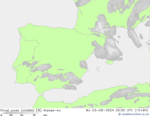 Nubes medias Arpege-eu lun 03.06.2024 00 UTC