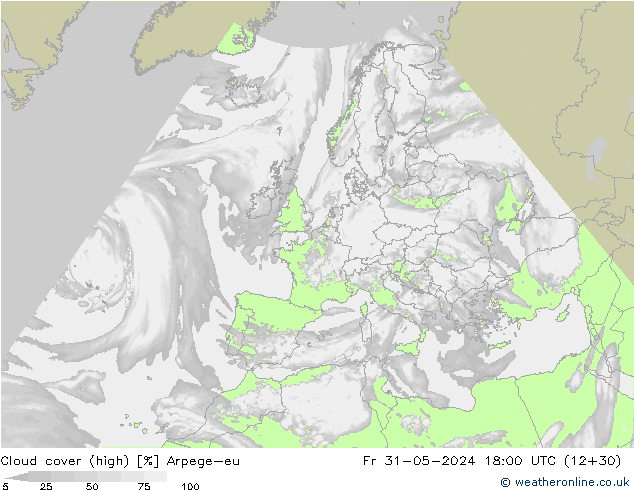 Bulutlar (yüksek) Arpege-eu Cu 31.05.2024 18 UTC