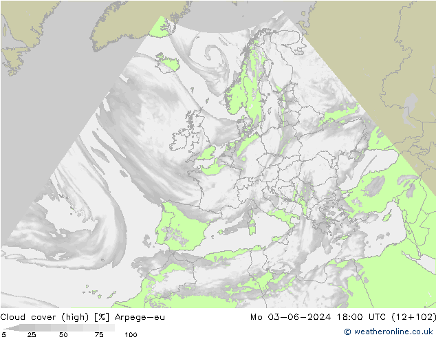 Bewolking (Hoog) Arpege-eu ma 03.06.2024 18 UTC