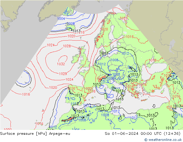 ciśnienie Arpege-eu so. 01.06.2024 00 UTC