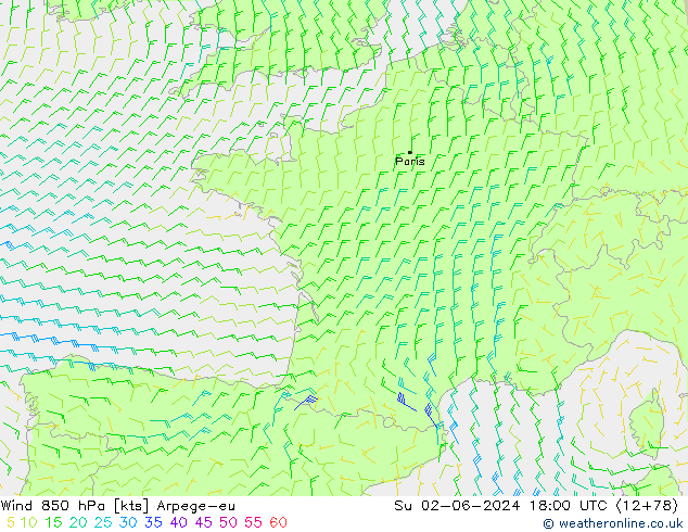  850 hPa Arpege-eu  02.06.2024 18 UTC