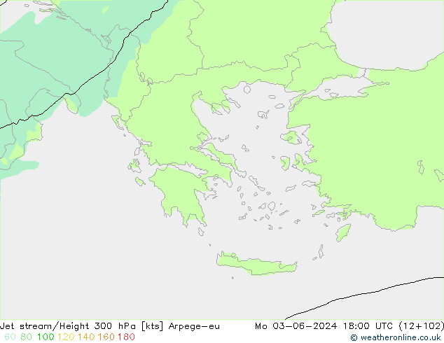 Jet stream Arpege-eu Seg 03.06.2024 18 UTC