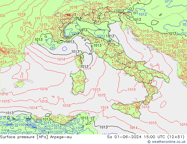 pression de l'air Arpege-eu sam 01.06.2024 15 UTC