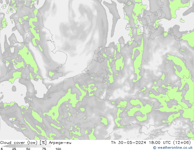 云 (低) Arpege-eu 星期四 30.05.2024 18 UTC