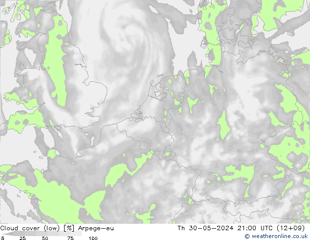 Bulutlar (düşük) Arpege-eu Per 30.05.2024 21 UTC