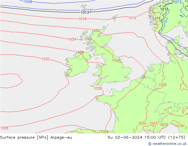Bodendruck Arpege-eu So 02.06.2024 15 UTC