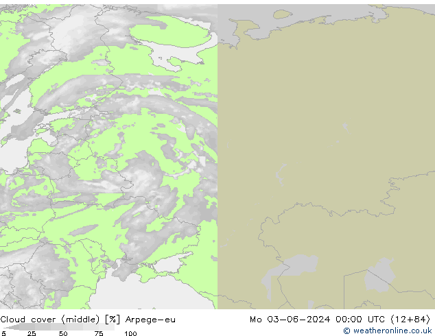 Nuages (moyen) Arpege-eu lun 03.06.2024 00 UTC
