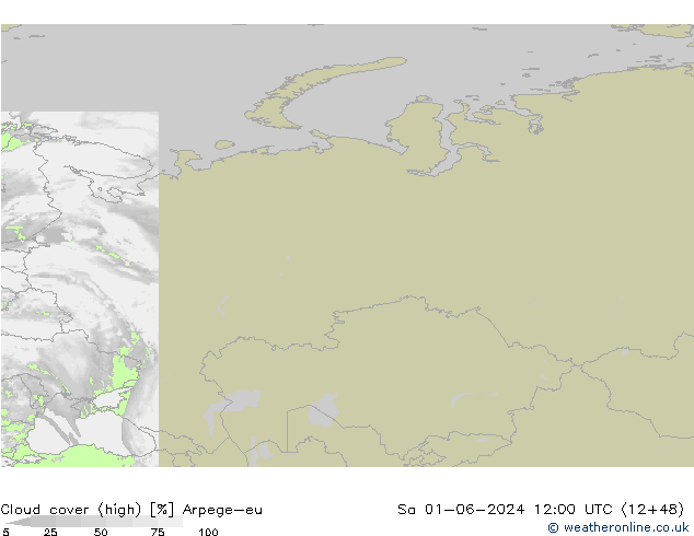 Bulutlar (yüksek) Arpege-eu Cts 01.06.2024 12 UTC